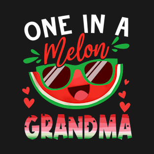 One In A Melon Grandma Watermelon Family Matching T-Shirt