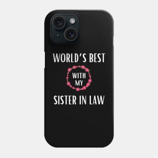 World's best sister-in-law sister in law shirts cute with flowers Phone Case