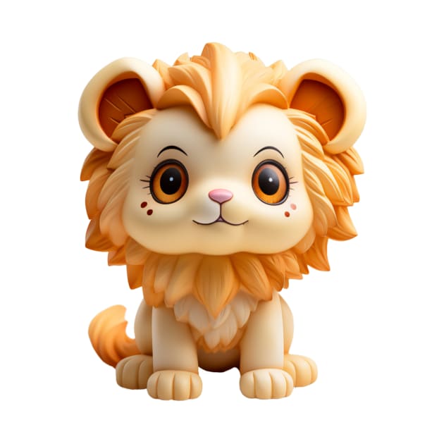 Adorable Kawaii Baby Lion by Cuteopia Gallery