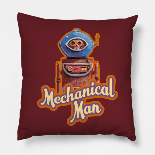 Mechanical Man Pillow by zerostreet