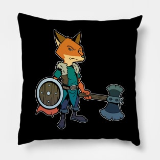 Comic animals - Fox Viking Pillow