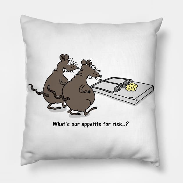 appetite for risk Pillow by mellish