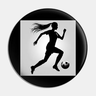 Soccer player running with ball Pin