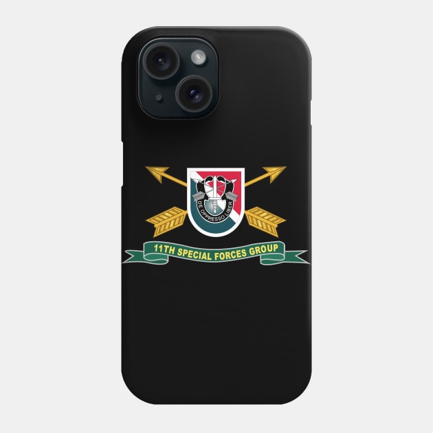 11th Special Forces Group - Flash w Br - Ribbon X 300 Phone Case by twix123844