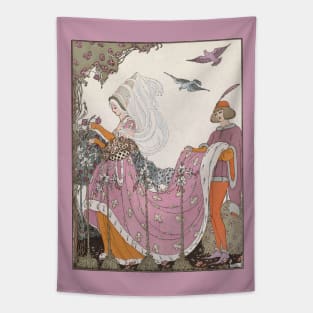 Princess picking Roses Tapestry