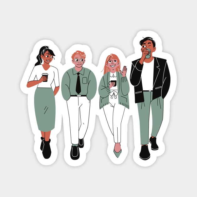 friends Magnet by watermelonW