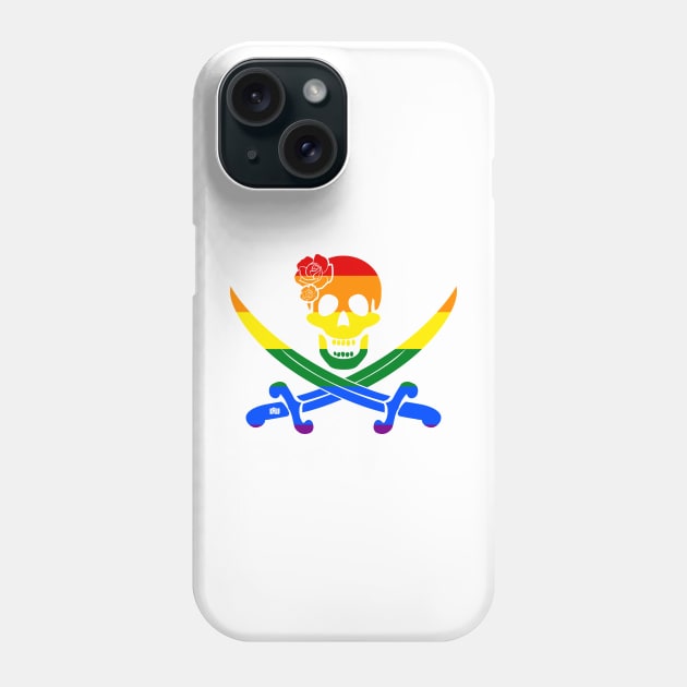 LGBTQIA+ Pride Jolley Roger Phone Case by Daniela A. Wolfe Designs