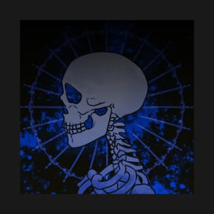 (Blue) Skeleton Side-Profile T-Shirt