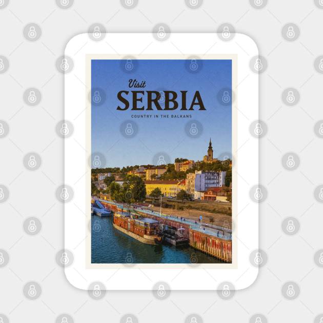 Visit Serbia Magnet by Mercury Club