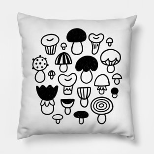 Funky doodle mushrooms Pillow