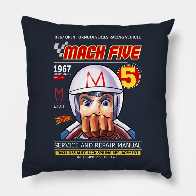 1958 Mach 5 - Go Speed Racer Go Go!!! Pillow by xoxocomp