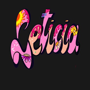 Leticia in pink The top 10 best Personalized Custom Name gift ideas for Leticia girls and women T-Shirt