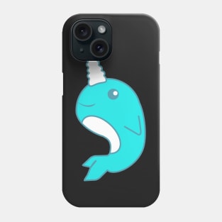 Blue Narwhal Phone Case