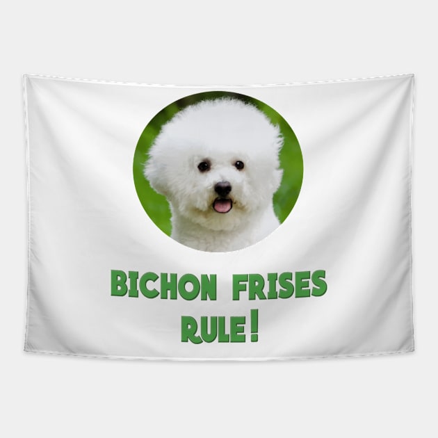 Bichon Frises Rule! Tapestry by Naves