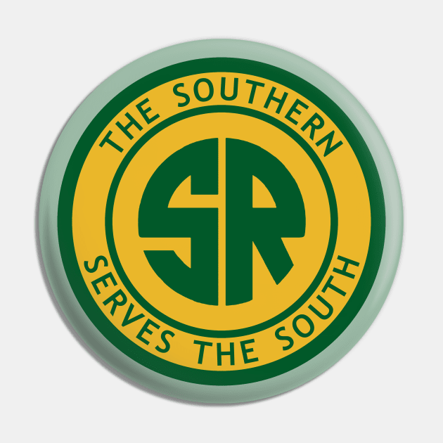 Southern Railway Vintage Logo Pin by MatchbookGraphics