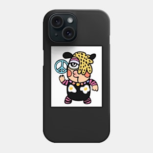 She's a nutter peace and love egg crazy creature Phone Case