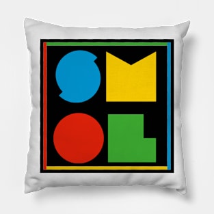 SMOL Logo Color Block - black Pillow