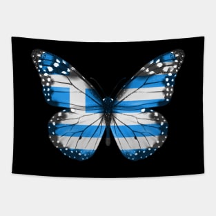 Greek Flag  Butterfly - Gift for Greek From Greece Tapestry