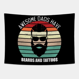 awesome dads have beards and tattoos Tapestry