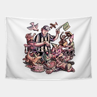 Children's Chaotic Birthday Party Tapestry