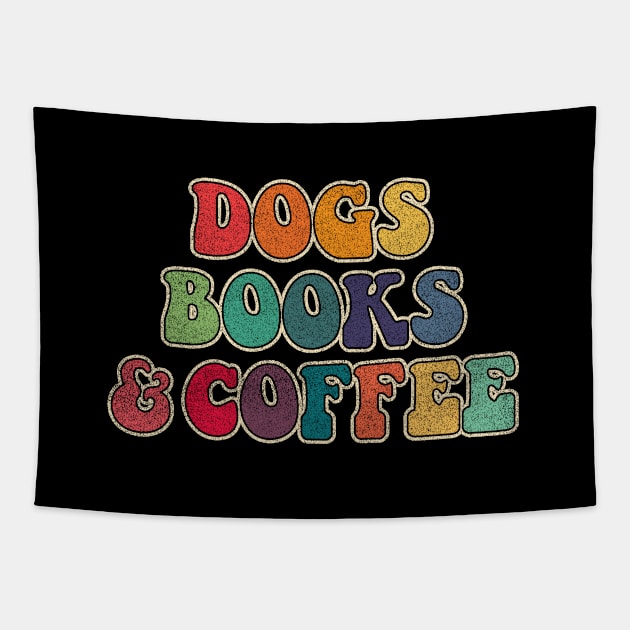 Dogs Books and Coffee Tapestry by LemonBox