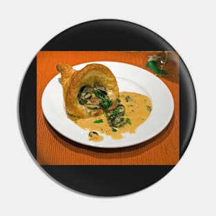 Escargot in a Puff pastry Cornucopia Pin