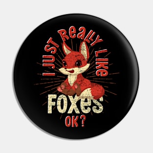 Funny Fox Lover Nature Wildlife Forest Animal Fox Pin