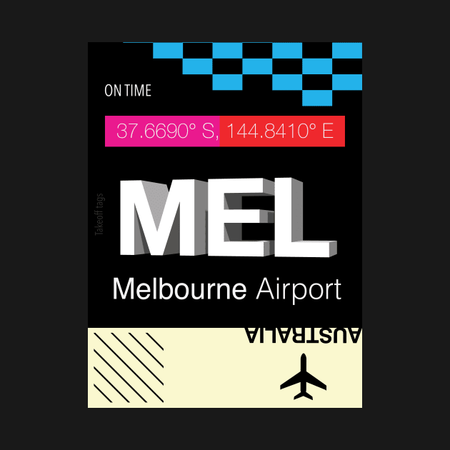 MEL Melbourne 3D airport tag by Woohoo