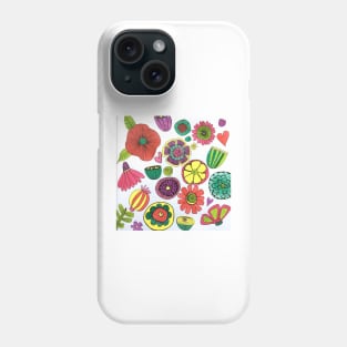 Inktober Bright Florals Phone Case