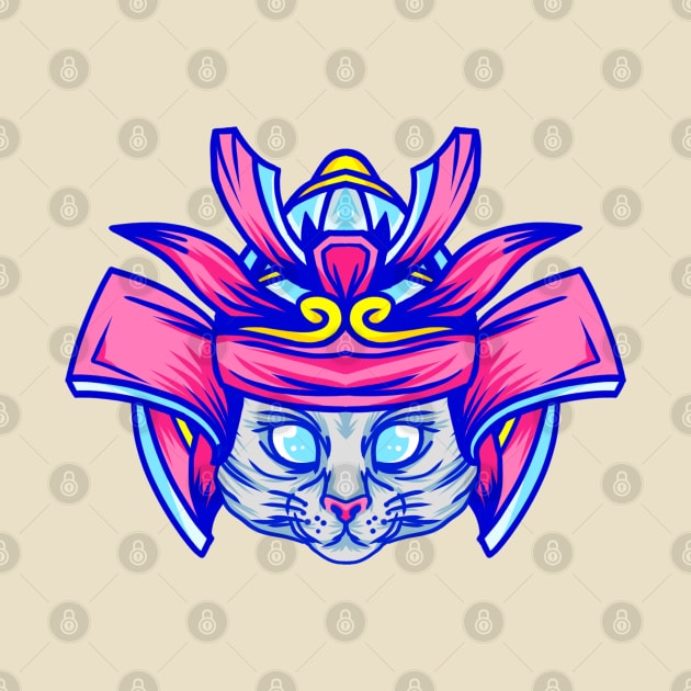 Samurai Cat by Illustrasikuu