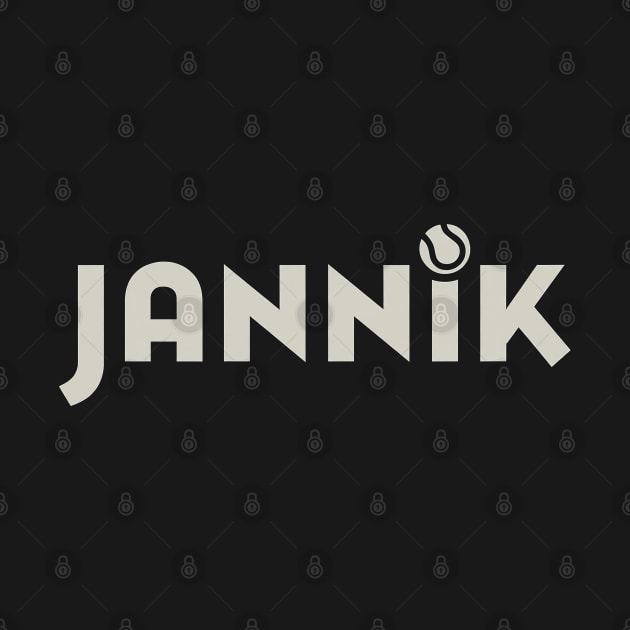 Sleek Jannik Tennis Ball Logo Design by Retro Travel Design