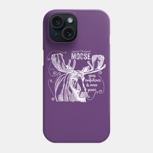 spirit animal - moose - white Phone Case
