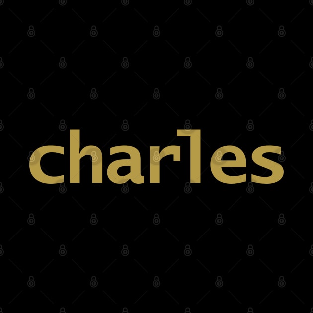 Charles Minimal Typography Gold Text by ellenhenryart