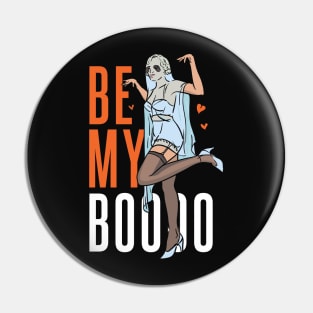 Be My Booo // Funny Halloween Ghost Girl Pin