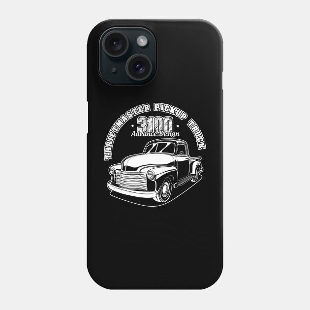 3100 Pickup Truck - White Print Phone Case by WINdesign