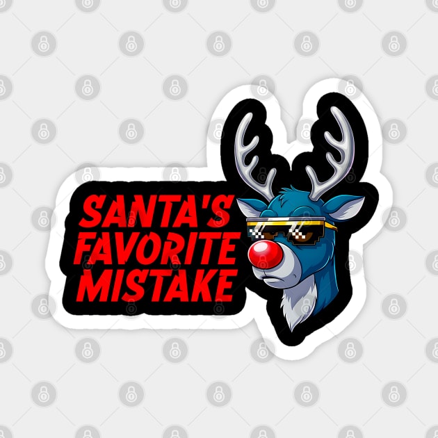 Santa's Favorite Mistake - Funny Christmas Magnet by UrbanLifeApparel