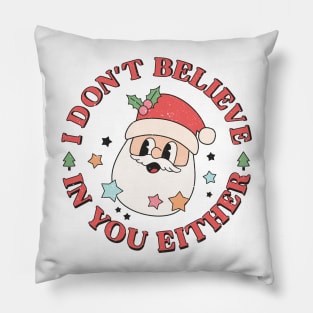 Retro Christmas Funny Santa Pillow