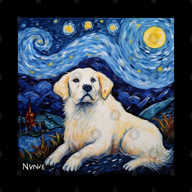 Kuvasz Painting by NatashaCuteShop