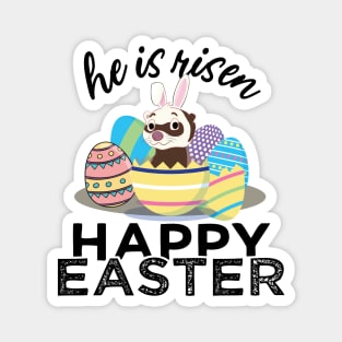 Cute Ferret Bunny Ears Easter Egg Hunt Risen Magnet