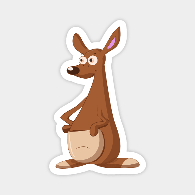 Cartoon Kangaroo Magnet by nickemporium1