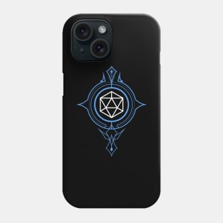 Vintage Geometric Blue Polyhedral D20 Dice Phone Case