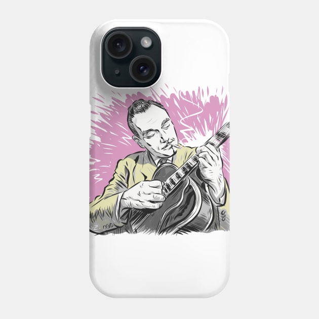 Django Reinhardt - An illustration by Paul Cemmick Phone Case by PLAYDIGITAL2020