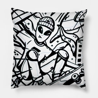 alien skate Pillow