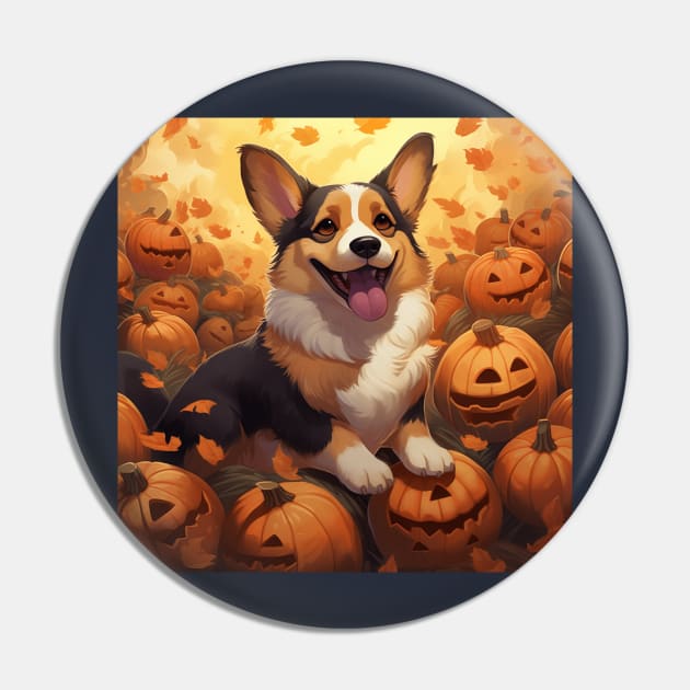 Halloween Corgi Pin by AtomicChonk