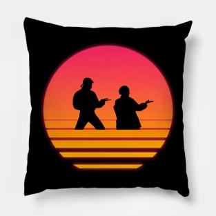 Miyagi and daniel retro. Pillow