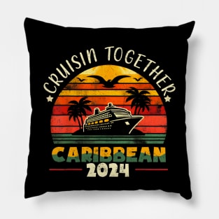 Cruisin Together Caribbean 2024 Family Friend Cruise Group Pillow