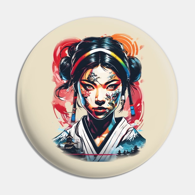 samurai girl looking straight ahead Pin by defpoint