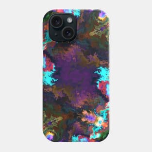Psychedelic Hippie Square Purple Pink and Blue Phone Case