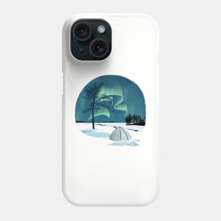 Northern Lights Pitch in Lapland Phone Case