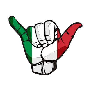 Shaka sign Italy flag T-Shirt